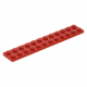 LEGO lapos elem 2x12, piros (2445)